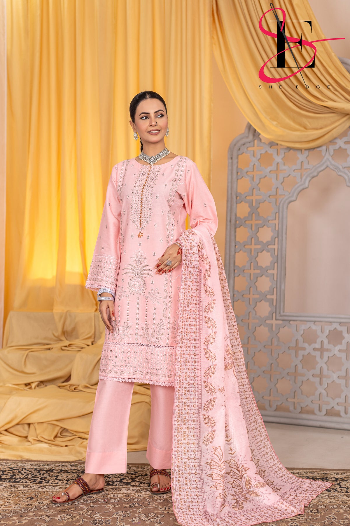 Three Piece Stitched Embroidered Suit - Summers 2025