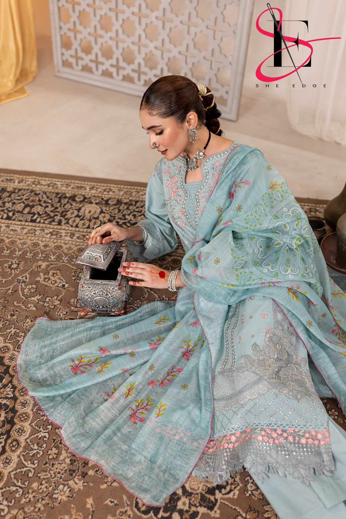 Three Piece Stitched Embroidered Suit - Summers 2025