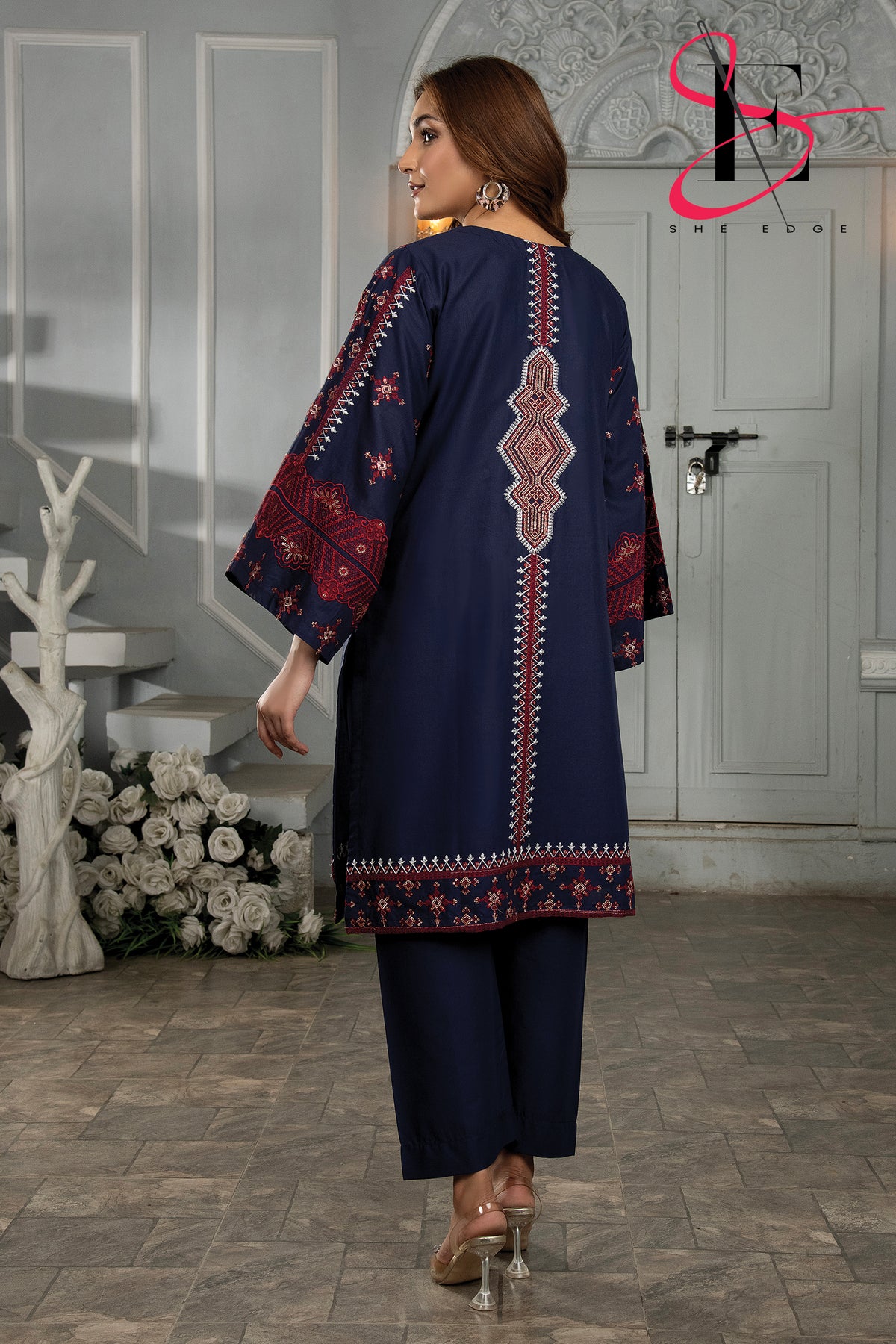 Two Piece Stitched Embroidered Suit -  Summers 2024