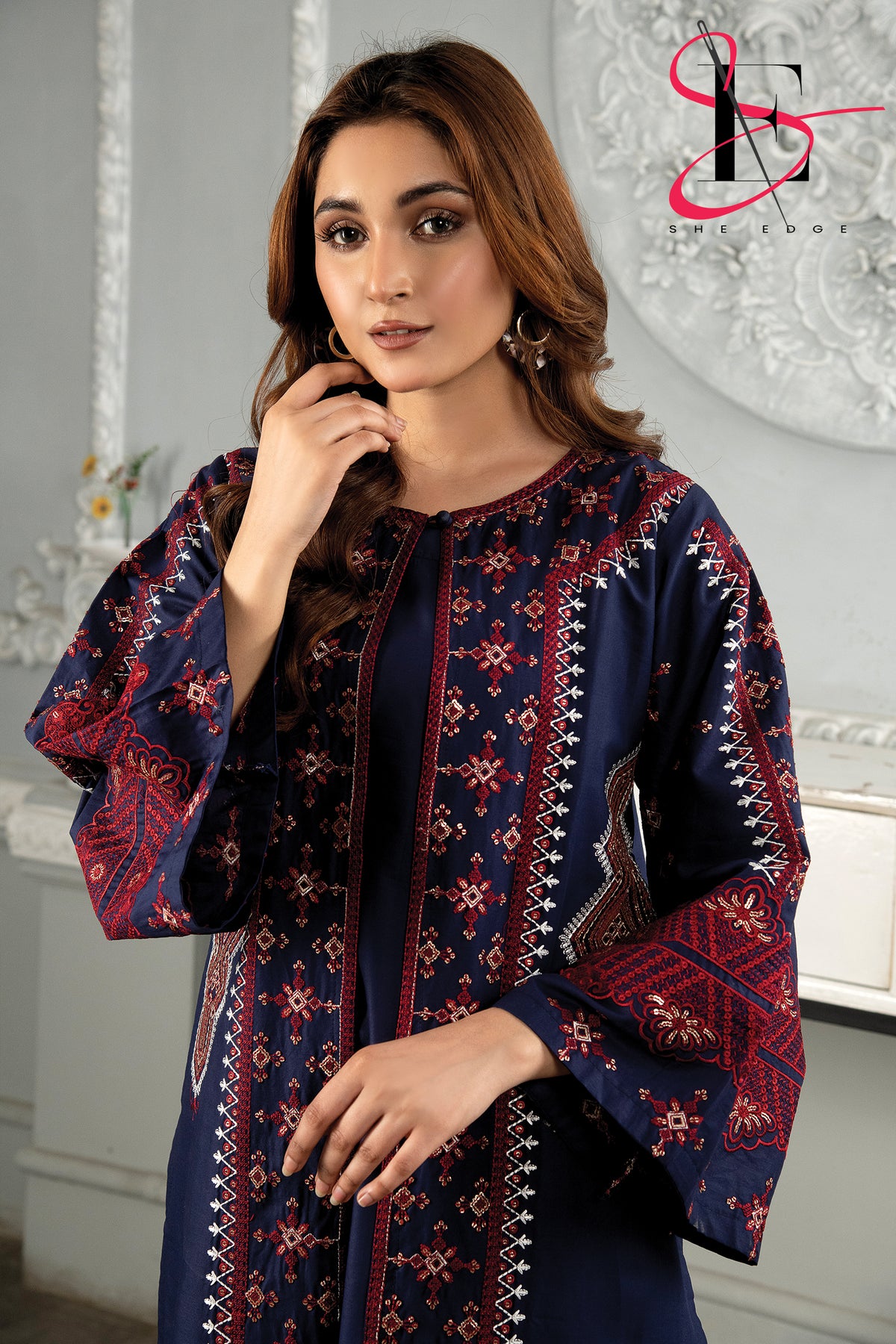 Two Piece Stitched Embroidered Suit -  Summers 2024