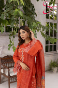 Three Piece Stitched Embroidered Suit -  Summers 2024