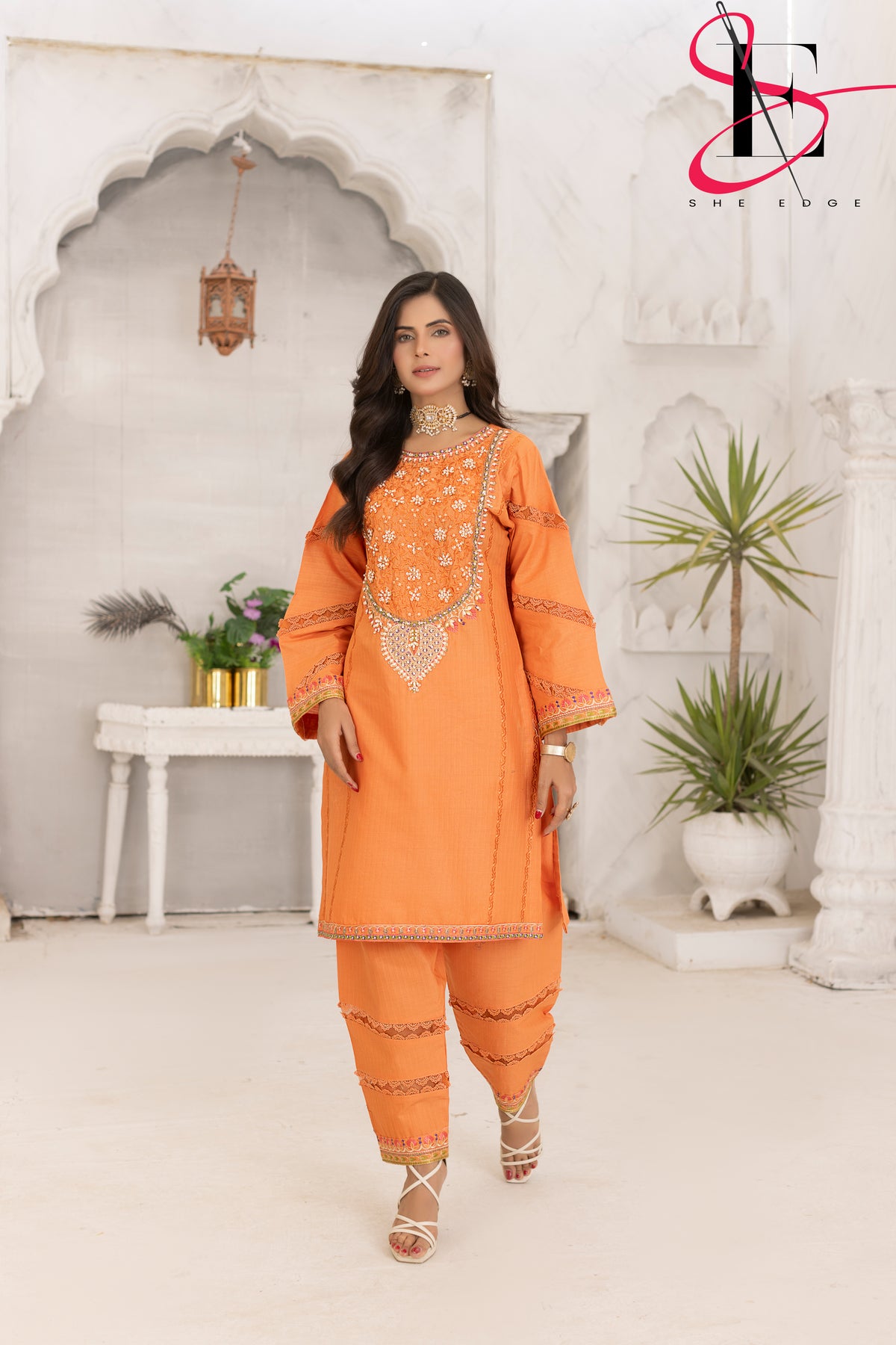 Two Piece Stitched Embroidered Suit -  Summers 2024