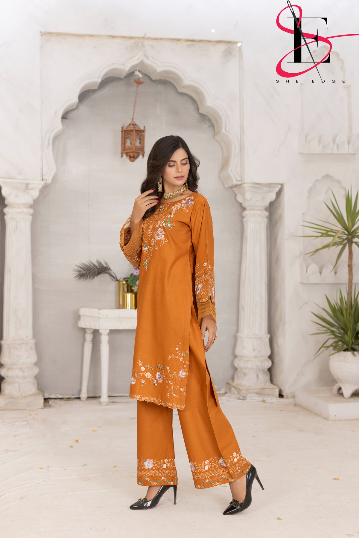 Two Piece Stitched Embroidered Suit -  Summers 2024