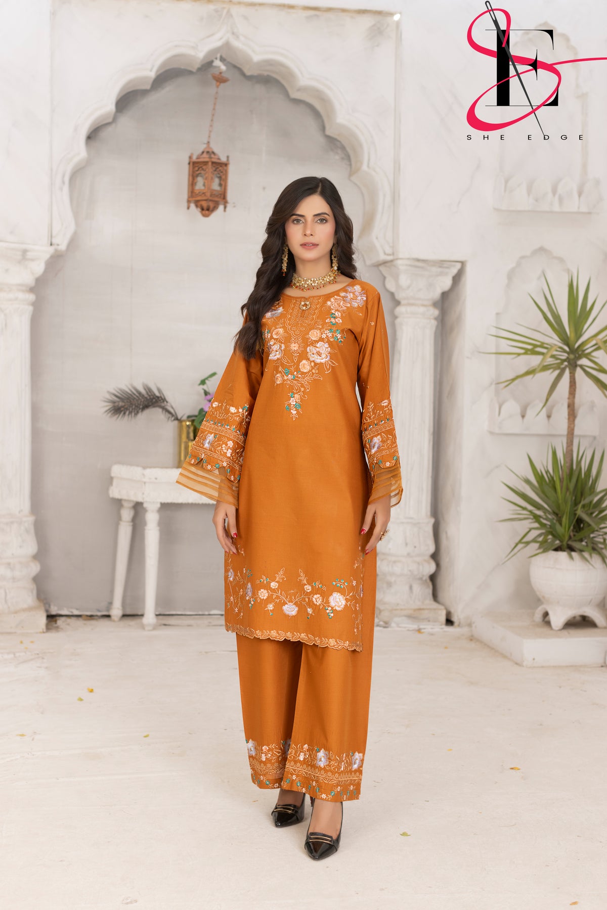 Two Piece Stitched Embroidered Suit -  Summers 2024