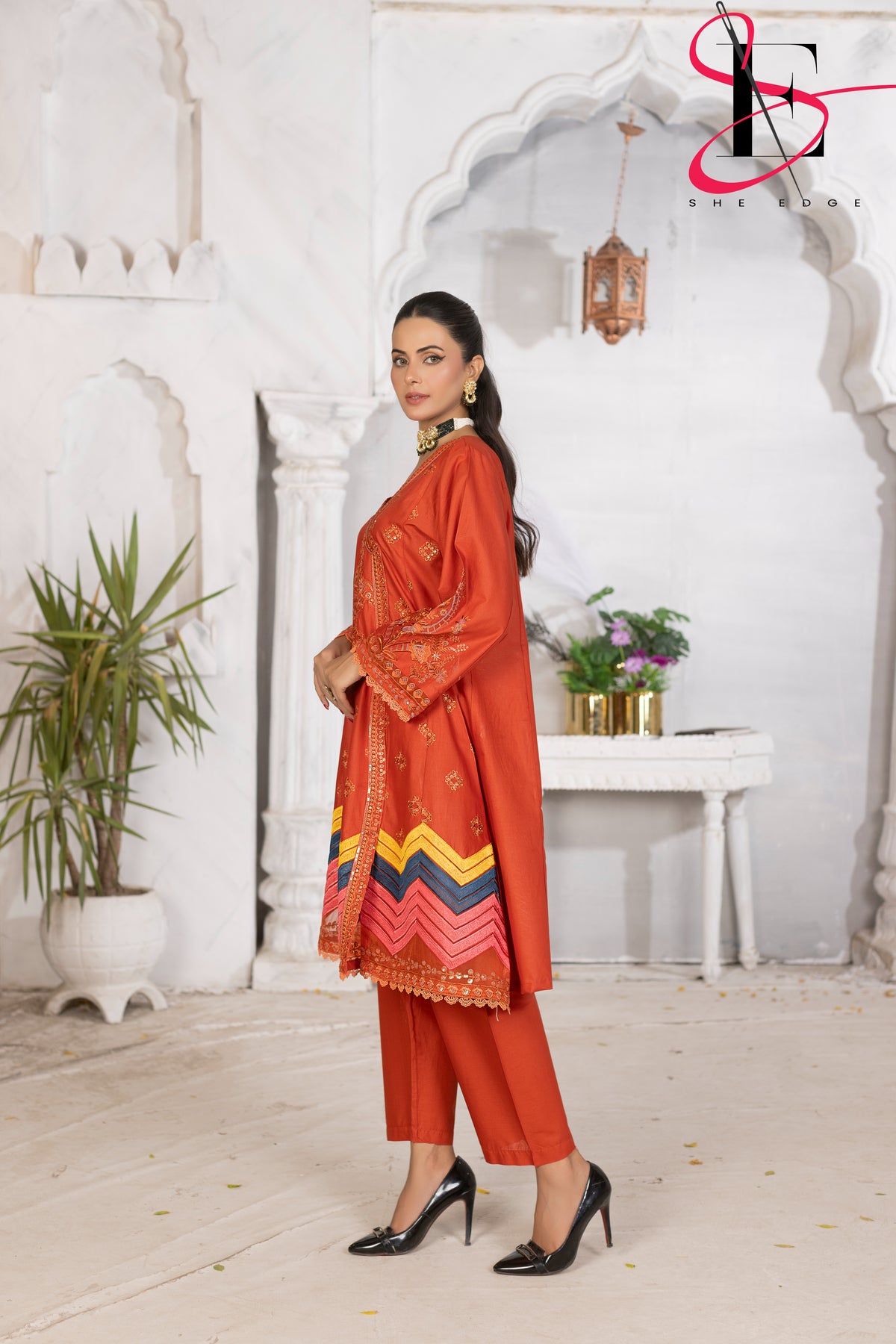 Two Piece Stitched Embroidered Suit -  Summers 2024