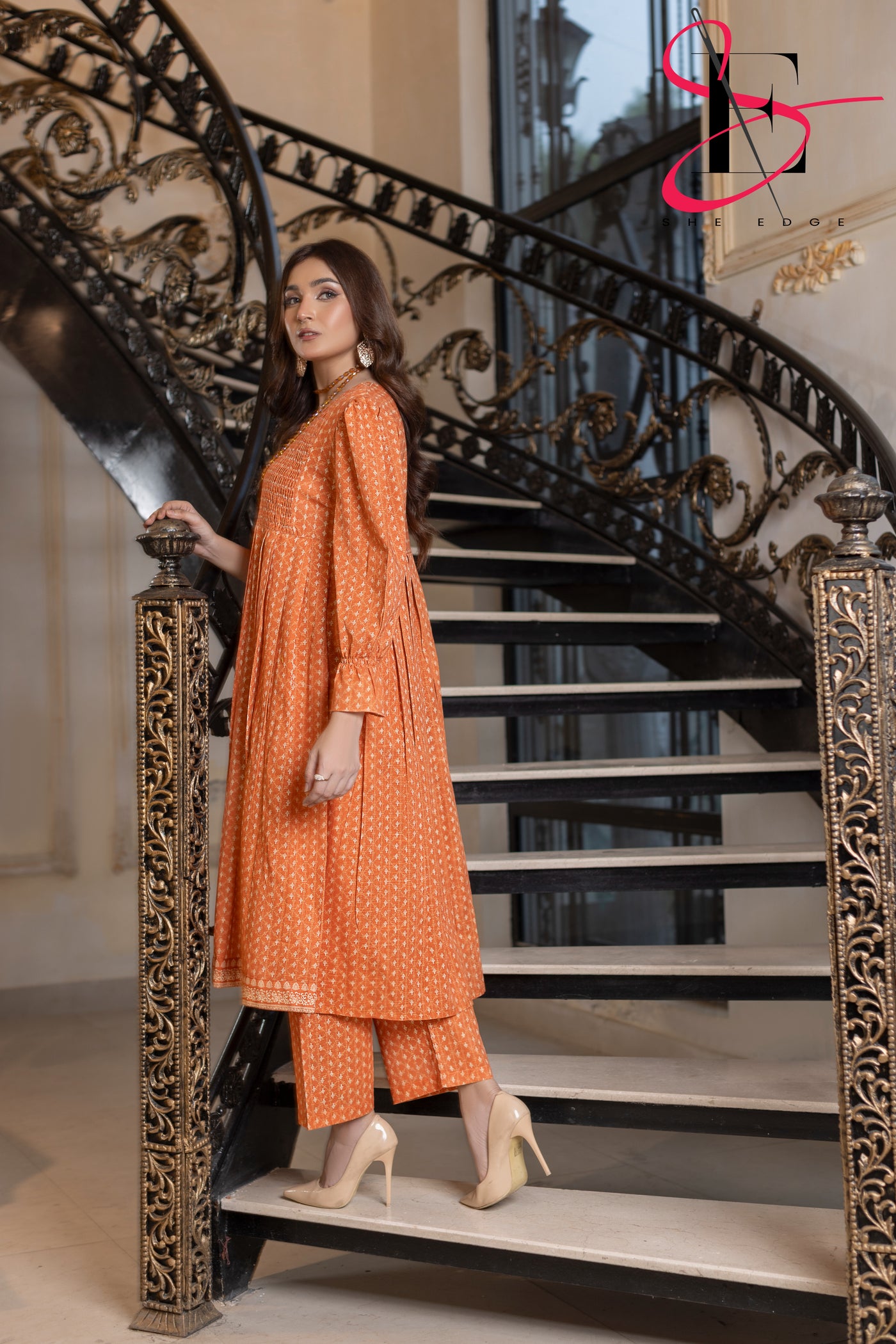 2 pcs stitched embroidered dress HANA Embroidered 2pcs