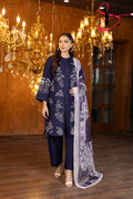 Three Piece Stitched Embroidered Suit -  Winters 2024