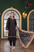 Three Piece Stitched Embroidered Suit -  Winters 2024