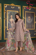Three Piece Stitched Embroidered Suit -  Winters 2024