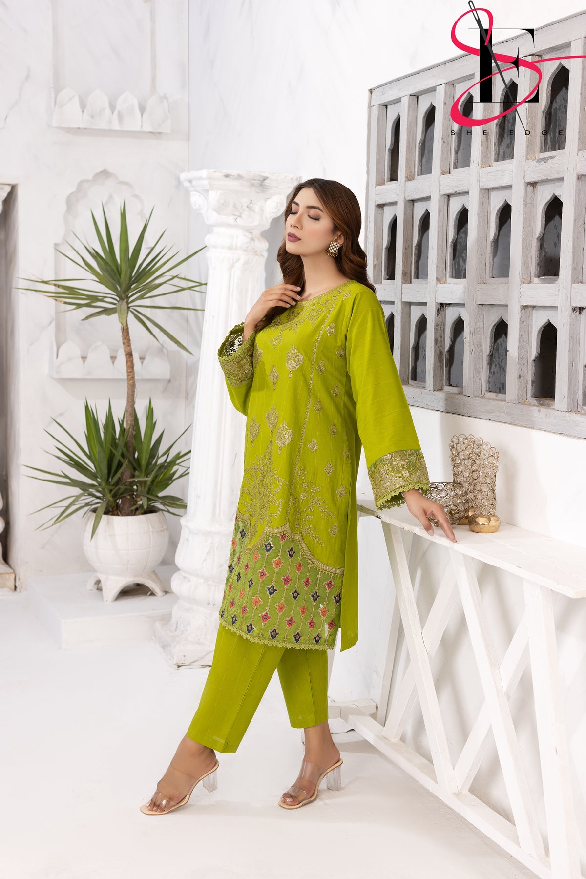 Two Piece Stitched Embroidered Suit -  Summers 2024