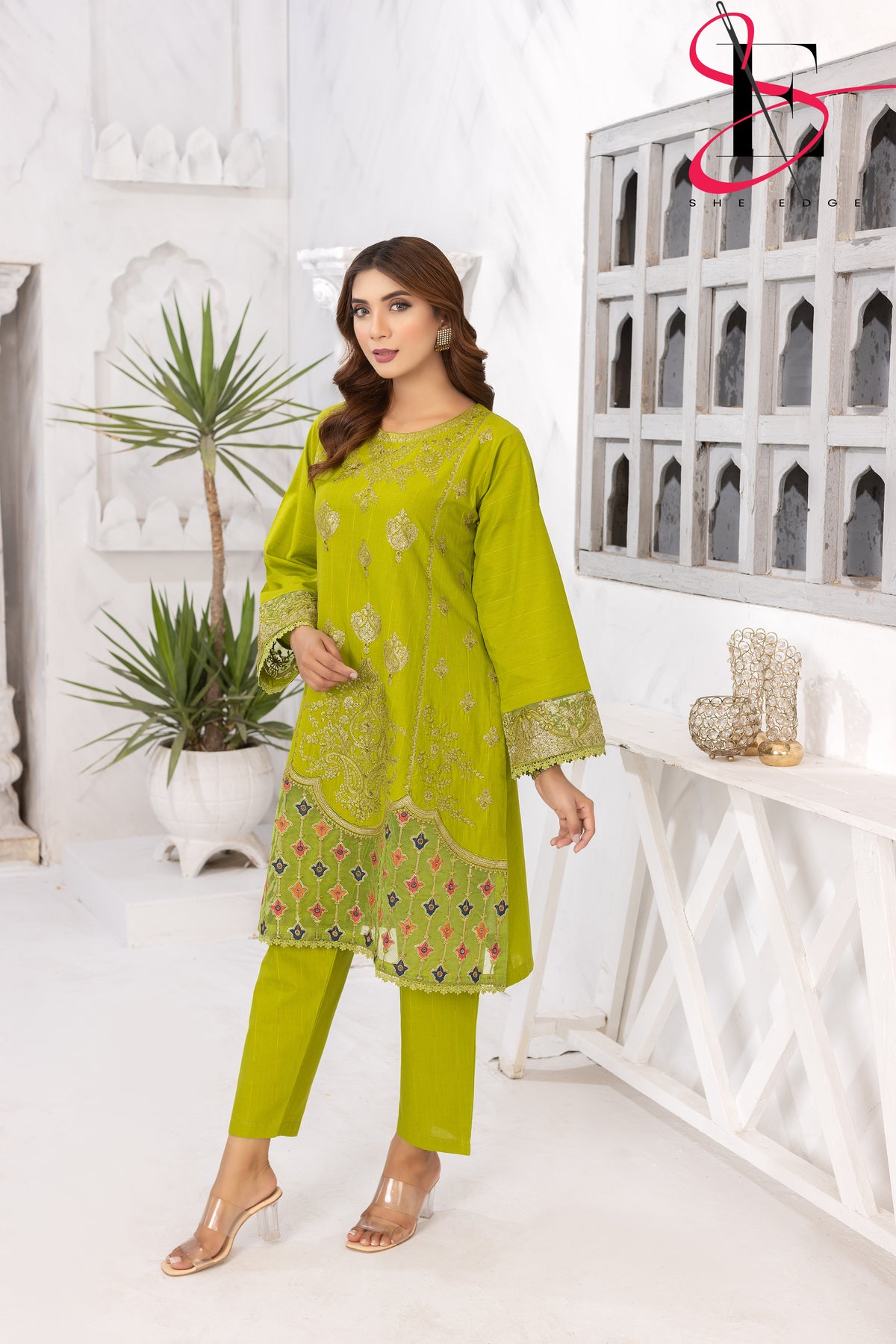 Two Piece Stitched Embroidered Suit -  Summers 2024