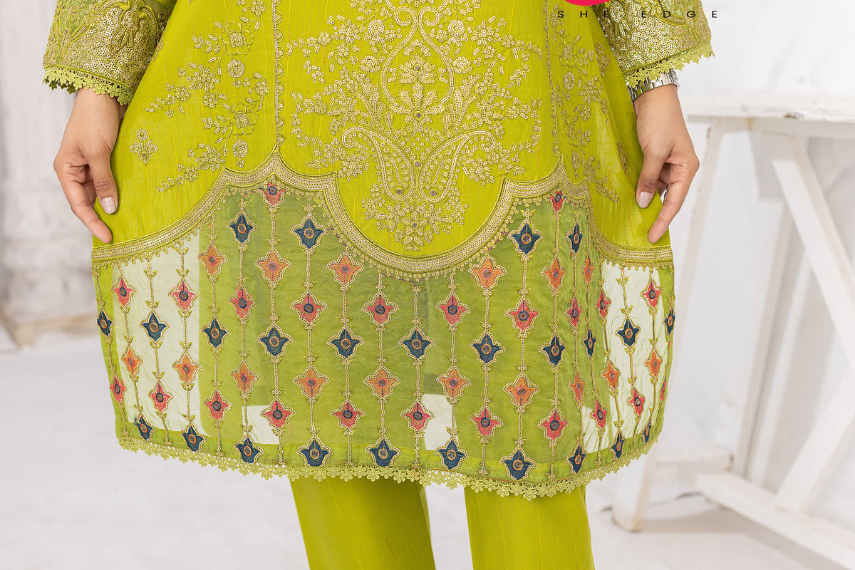 Two Piece Stitched Embroidered Suit -  Summers 2024