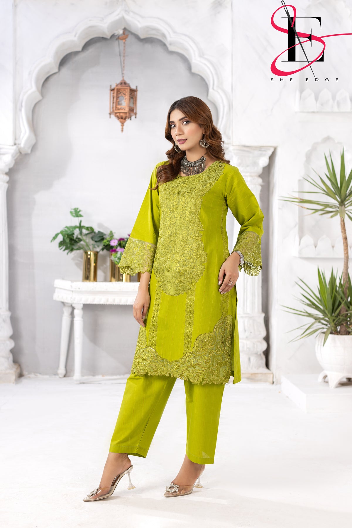 Two Piece Stitched Embroidered Suit -  Summers 2024