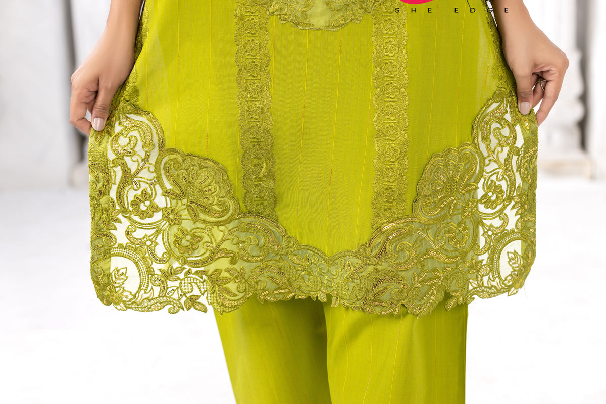 Two Piece Stitched Embroidered Suit -  Summers 2024