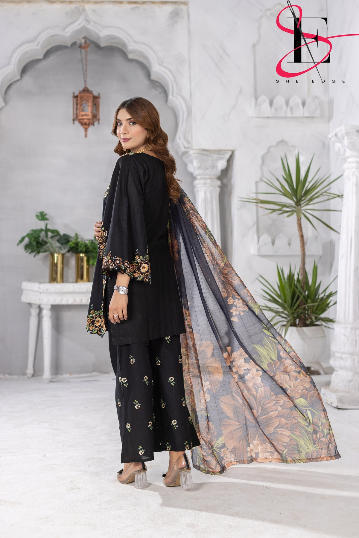 Three Piece Stitched Embroidered Suit -  Summers 2024