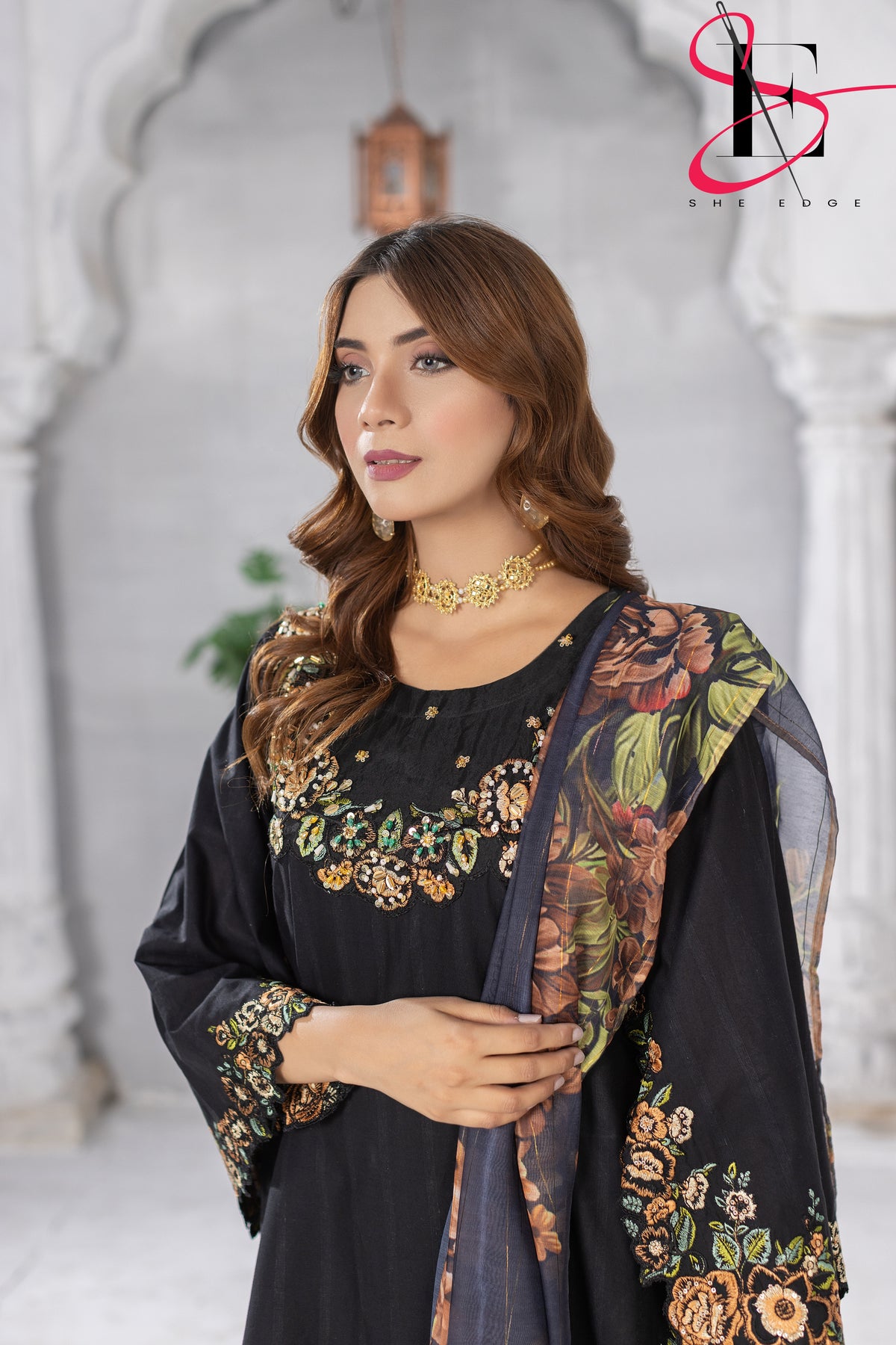 Three Piece Stitched Embroidered Suit -  Summers 2024