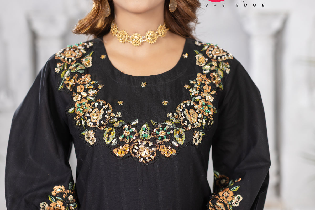 Three Piece Stitched Embroidered Suit -  Summers 2024