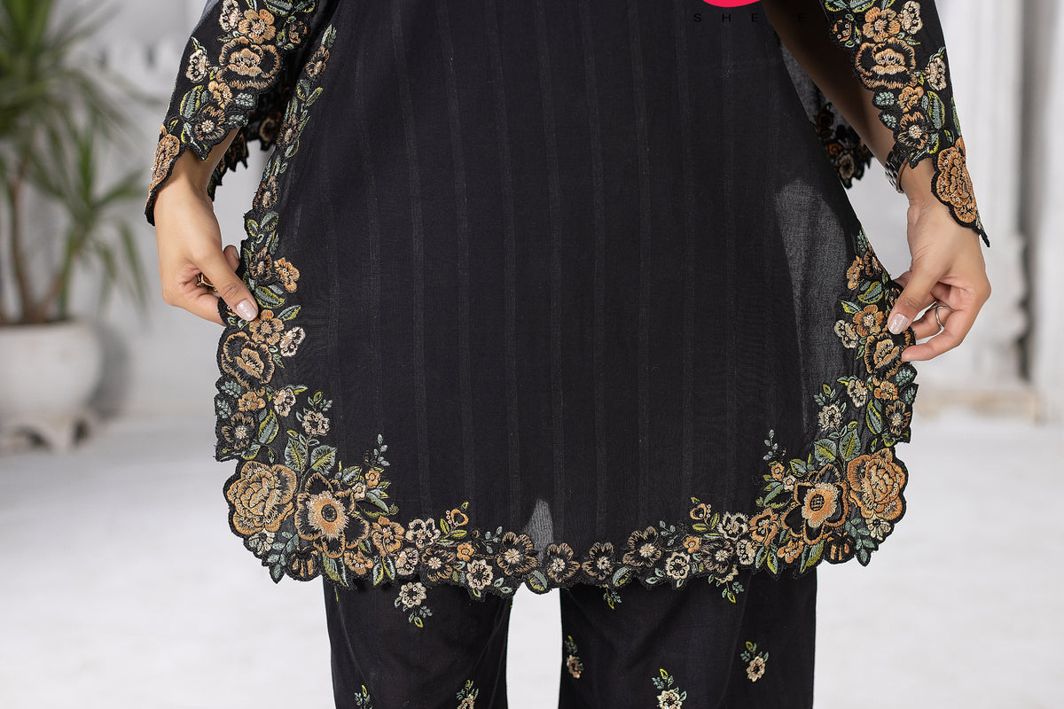 Three Piece Stitched Embroidered Suit -  Summers 2024