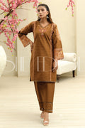 Two Piece Stitched Embroidered Suit -  Winters 2023