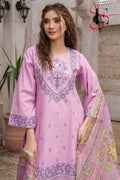 Three Piece Stitched Embroidered Suit -  Summers 2024