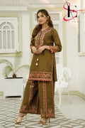 Two Piece Stitched Embroidered Suit -  Summers 2024