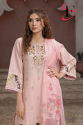 Three Piece Stitched Embroidered Suit -  Summers 2024