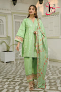 Three Piece Stitched Embroidered Suit -  Summers 2024
