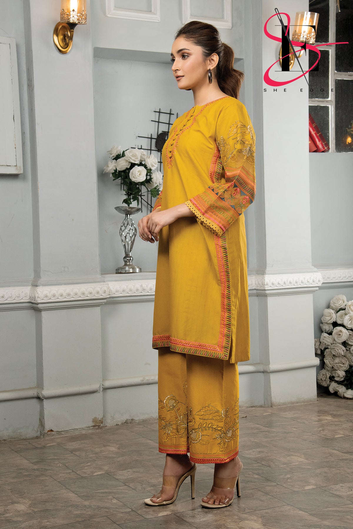 Two Piece Stitched Embroidered Suit -  Summers 2024