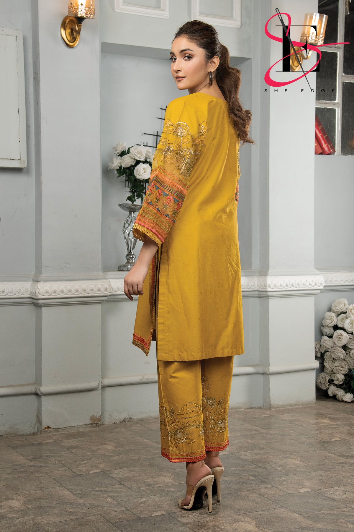 Two Piece Stitched Embroidered Suit -  Summers 2024