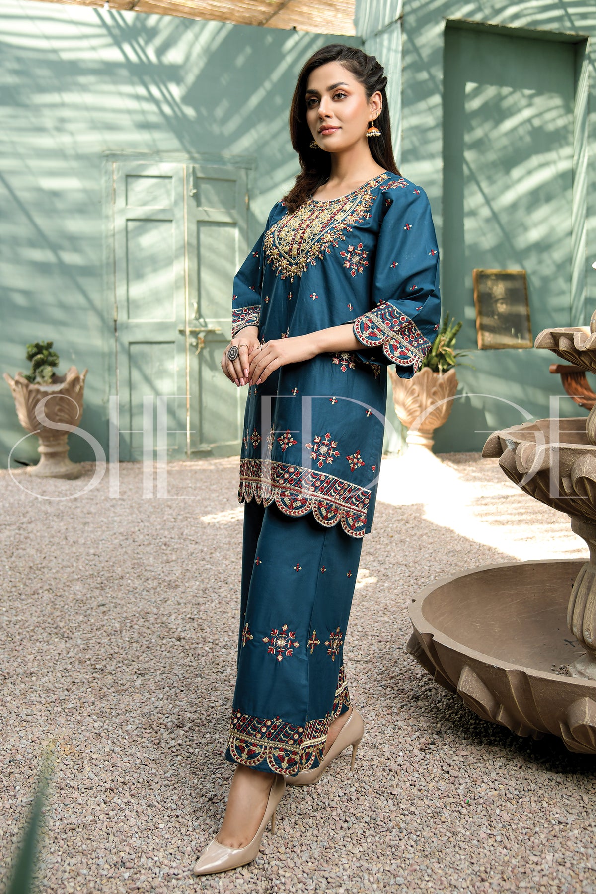 Two Piece Embroidered Lawn Suit - Summers 2023