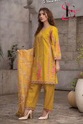 Three Piece Stitched Embroidered Suit -  Summers 2024