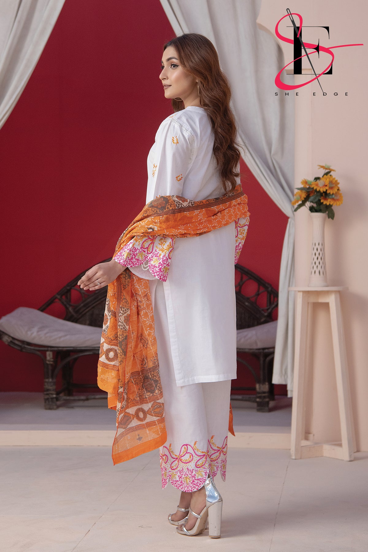 Three Piece Stitched Embroidered Suit -  Summers 2024