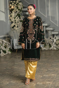 Two Piece Embroidered Velvet Suit - Winters 2023