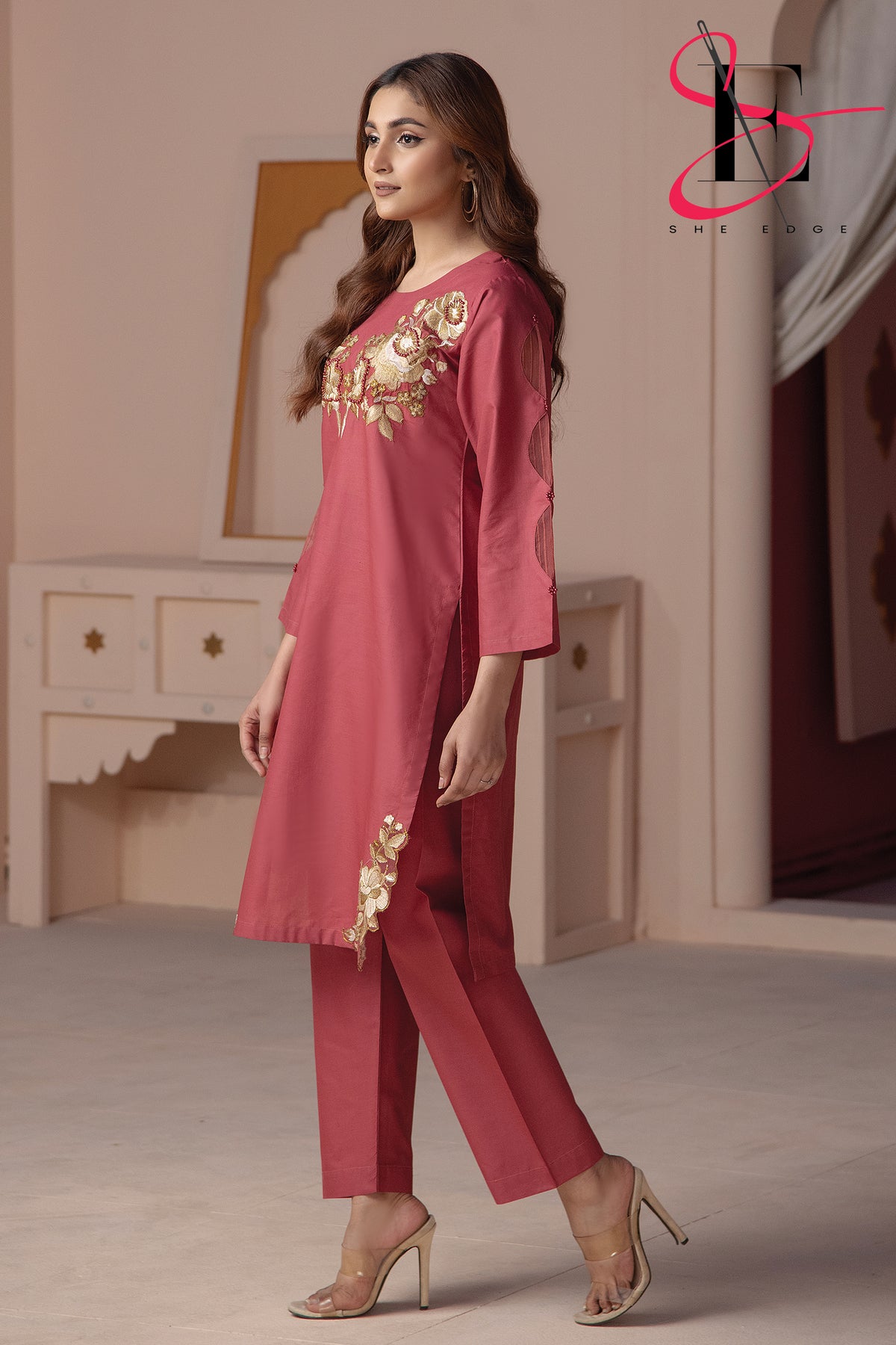 Two Piece Stitched Embroidered Suit -  Summers 2024