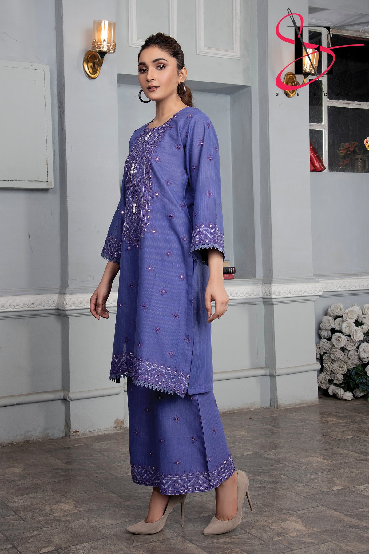 Two Piece Stitched Embroidered Suit -  Summers 2024