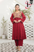 Two Piece Stitched Embroidered Suit -  Summers 2024