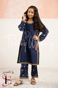 TWO PC EMBROIDERED SUIT - TEENY WEENY KIDS STITCHED EASTERN WEAR