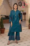 Three Piece Stitched Embroidered Suit -  Summers 2024