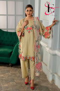 Three Piece Stitched Embroidered Suit -  Summers 2024