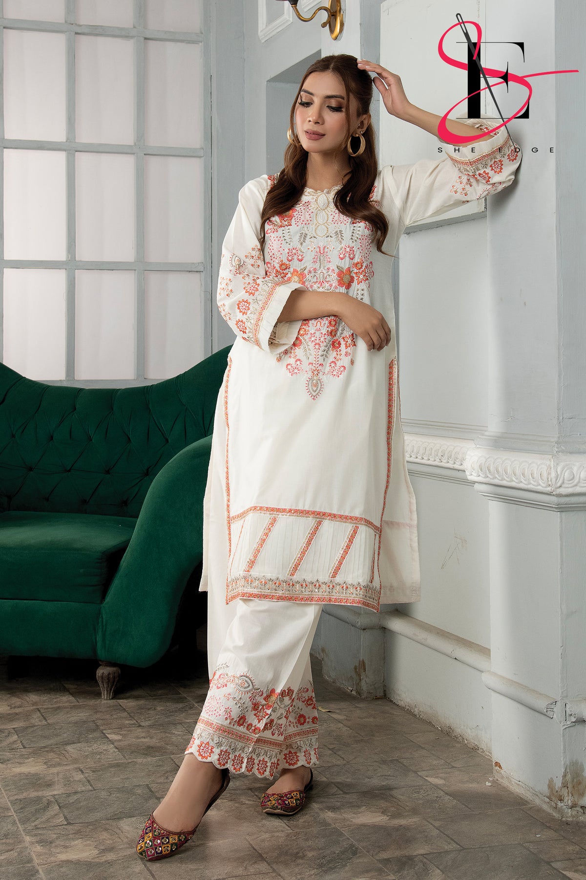 Two Piece Stitched Embroidered Suit -  Summers 2024