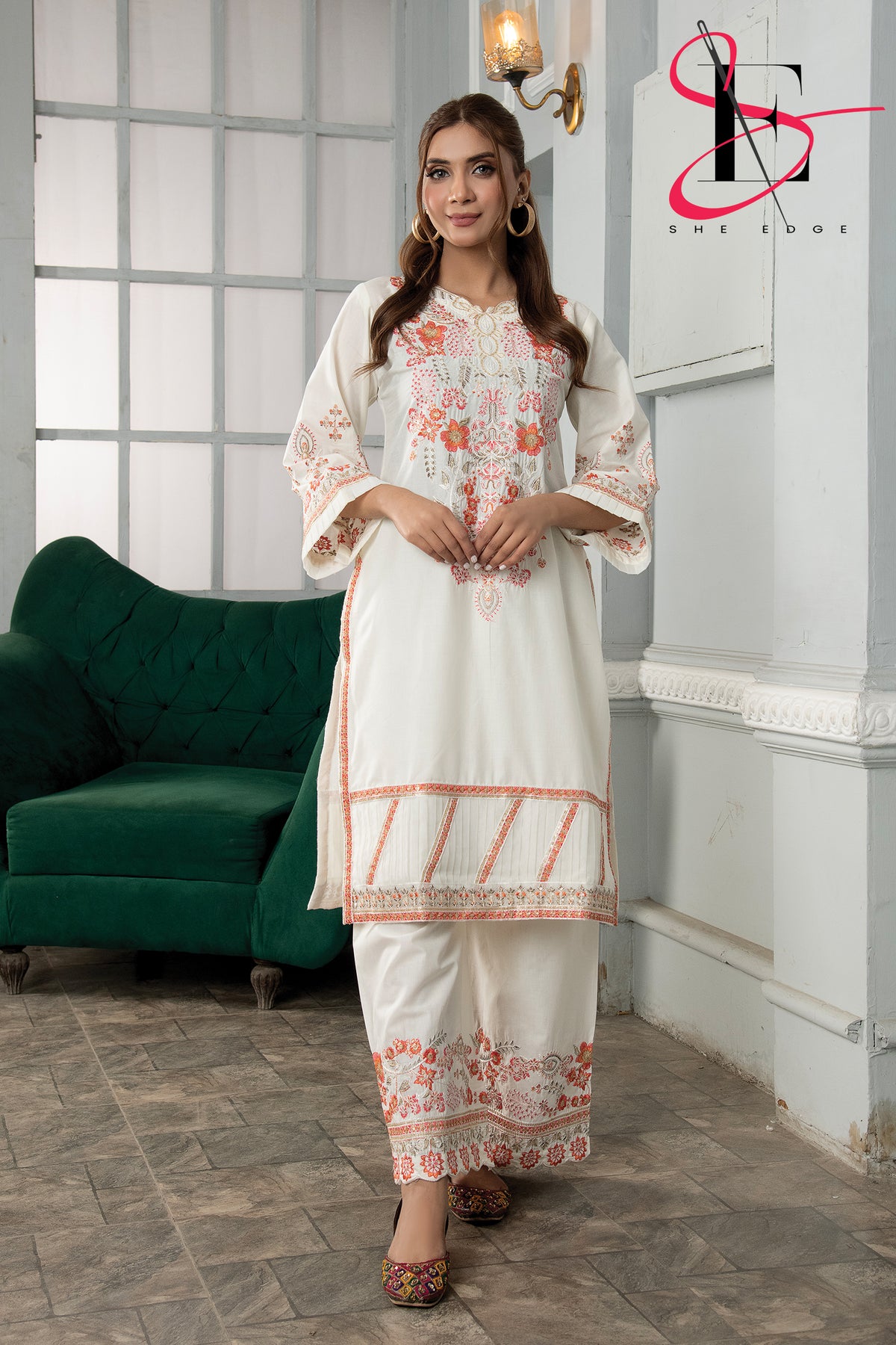 Two Piece Stitched Embroidered Suit -  Summers 2024