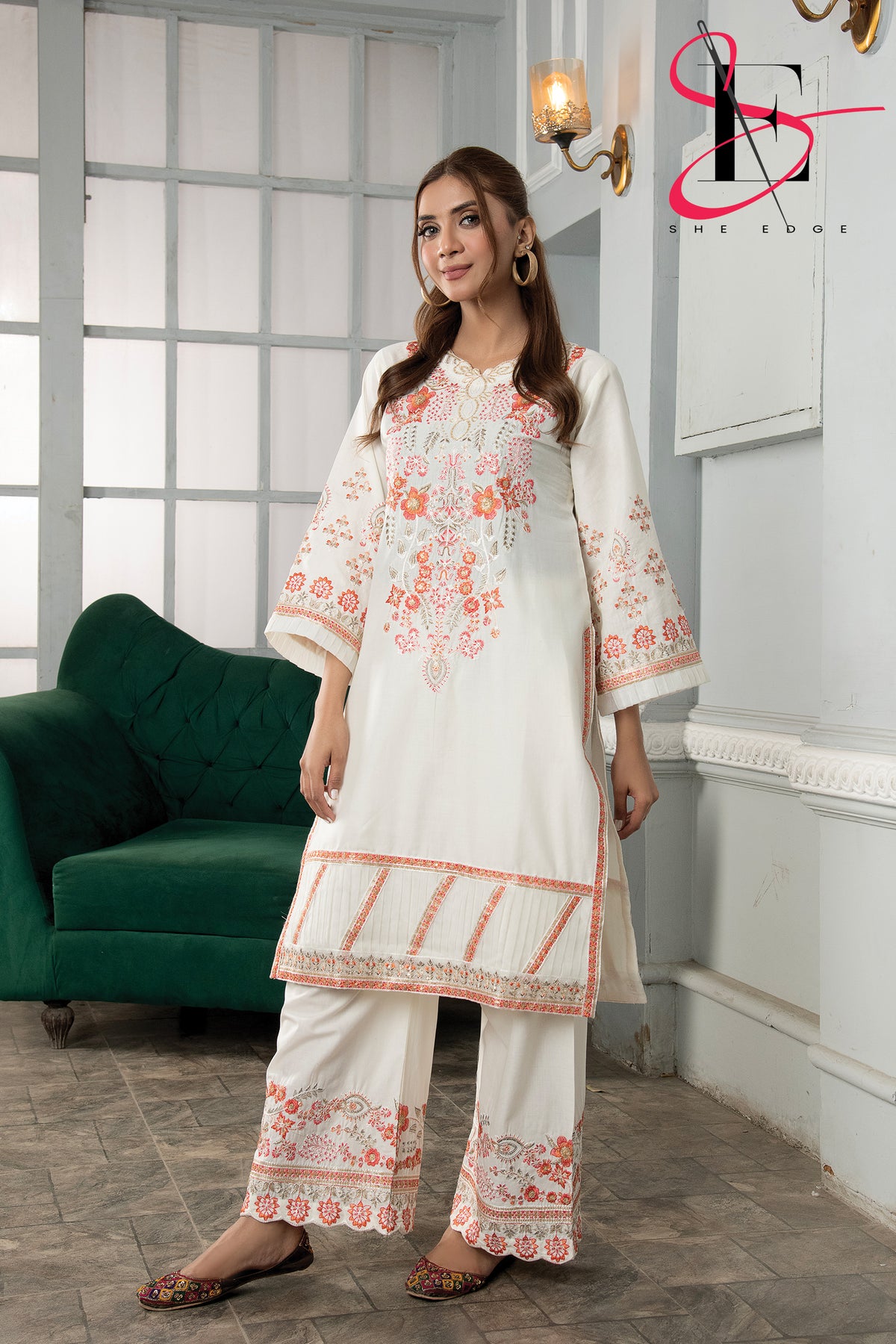 Two Piece Stitched Embroidered Suit -  Summers 2024