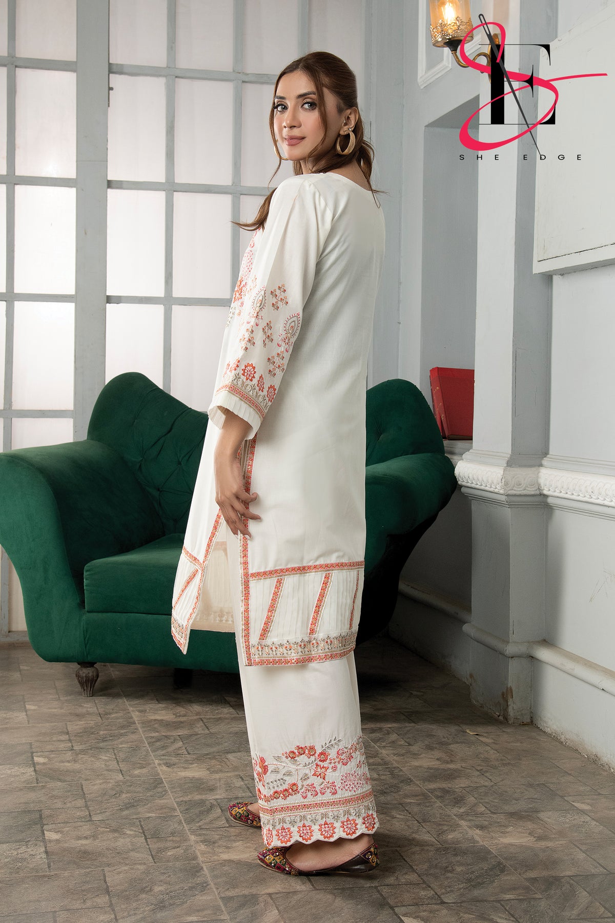 Two Piece Stitched Embroidered Suit -  Summers 2024