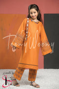 TWO PC EMBROIDERED SUIT - TEENY WEENY KIDS STITCHED EASTERN WEAR