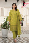 Three Piece Stitched Embroidered Suit -  Summers 2024