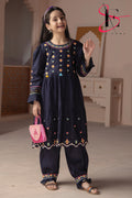 TWO PC EMBROIDERED SUIT - TEENY WEENY KIDS STITCHED EASTERN WEAR