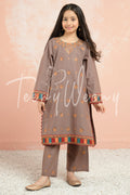 TWO PC EMBROIDERED SUIT - TEENY WEENY KIDS STITCHED EASTERN WEAR