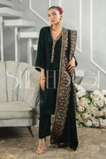 Three Piece Embroidered Velvet Suit - Winters 2023