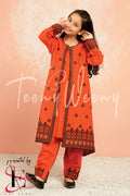 TWO PC EMBROIDERED SUIT - TEENY WEENY KIDS STITCHED EASTERN WEAR
