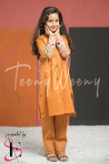 TWO PC EMBROIDERED SUIT - TEENY WEENY KIDS STITCHED EASTERN WEAR